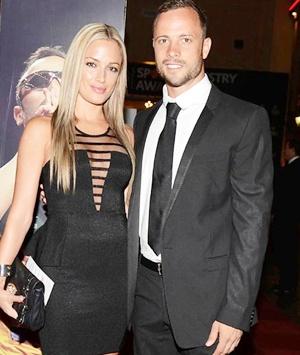 Oscar Pistorius with girlfriend Reeva Steenkamp