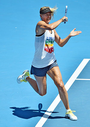 Maria Sharapova at practice