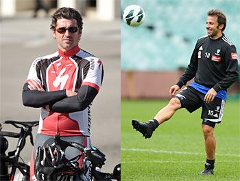 Actor Patrick Dempsey and Italian footballer Alessandro Del Piero