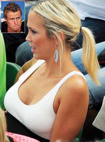 The wife of Lleyton Hewitt of Australia, Bec Cartwright