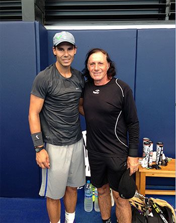 Rafael Nadal with Guillermo Vilas