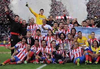 Atletico Madrid players celebrate