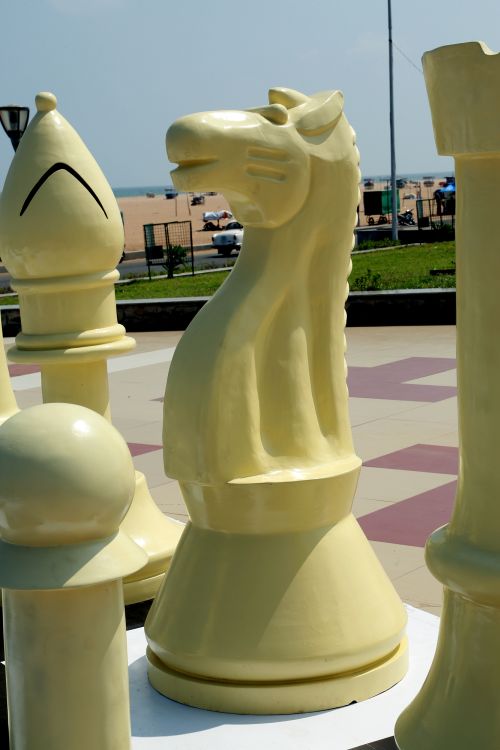 A chess board at Marina Beach
