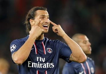 Doubles for Ibrahimovic and Cavani as PSG hammer Bastia