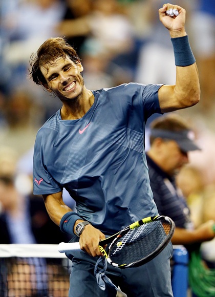 Rafael Nadal of Spain celebrates