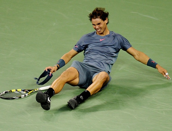 Rafael Nadal of Spain celebrates