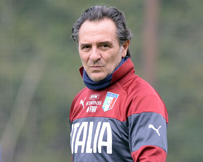 Head coach Italy Cesare Prandelli during a training camp in Rome