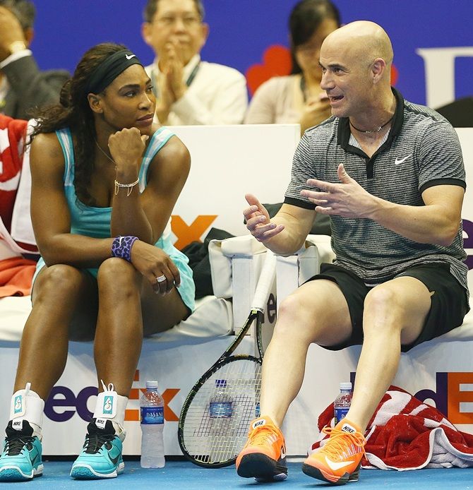 Andre Agassi and Serena Williams