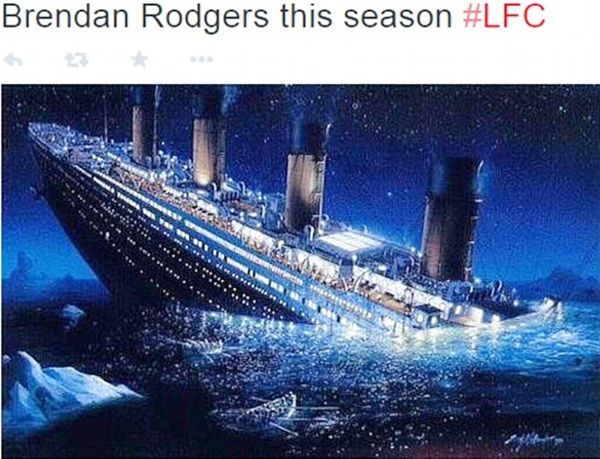 Brendan Rodgers compared to the Titanic
