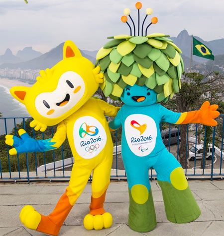 The mascots of the Rio 2016 Olympic and Paralympic Games 