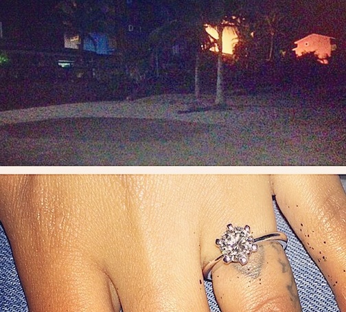 Fanny Neguesha shows off her ring