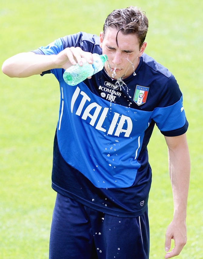 Mattia De Sciglio of Italy during a training session