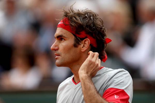 Roger Federer at the 2014 French Open