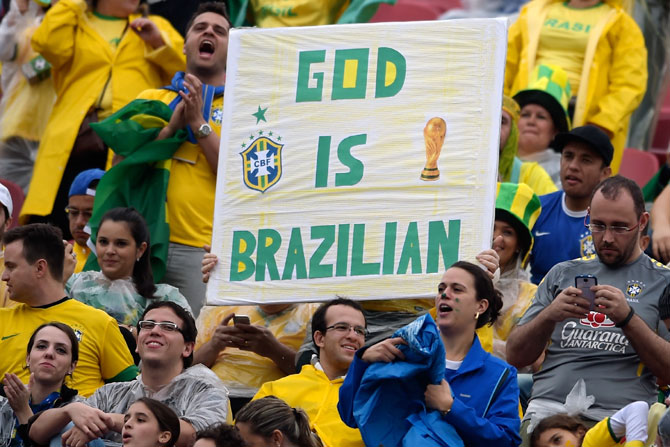 Brazil fans show their support