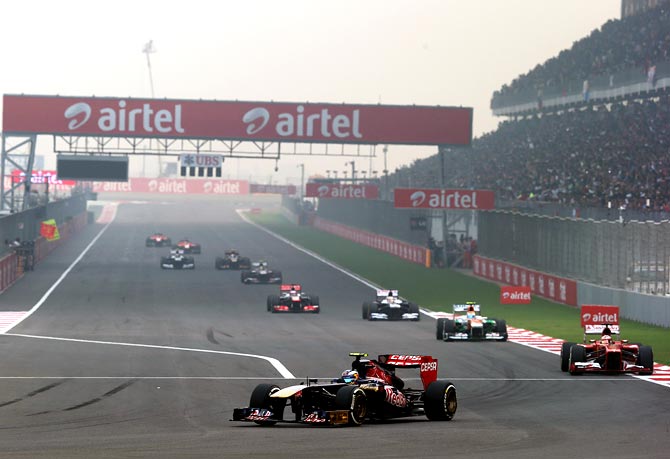 The 2013 Indian F1 Grand Prix at Buddh International Circuit in Noida.