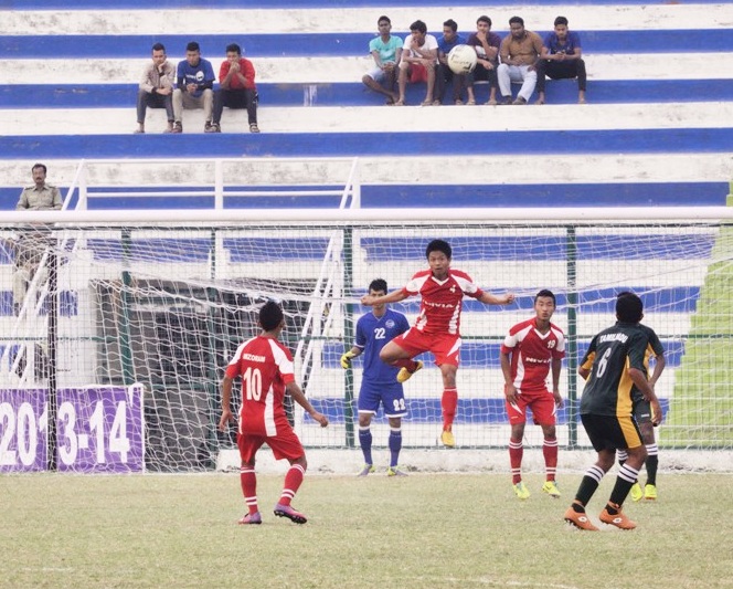 Mizoram and Tamil Nadu players in action.