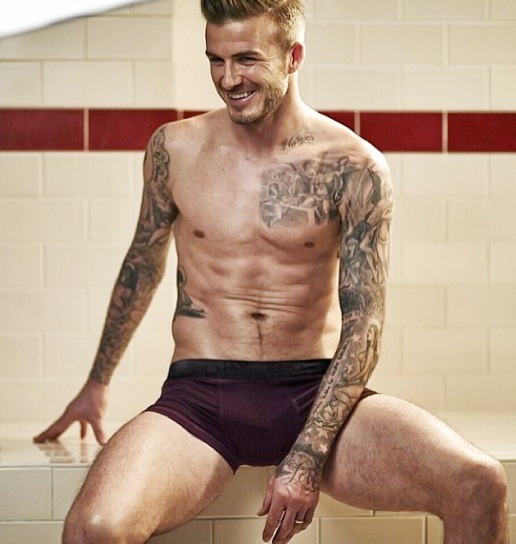 David Beckham in an Armani advertisement.