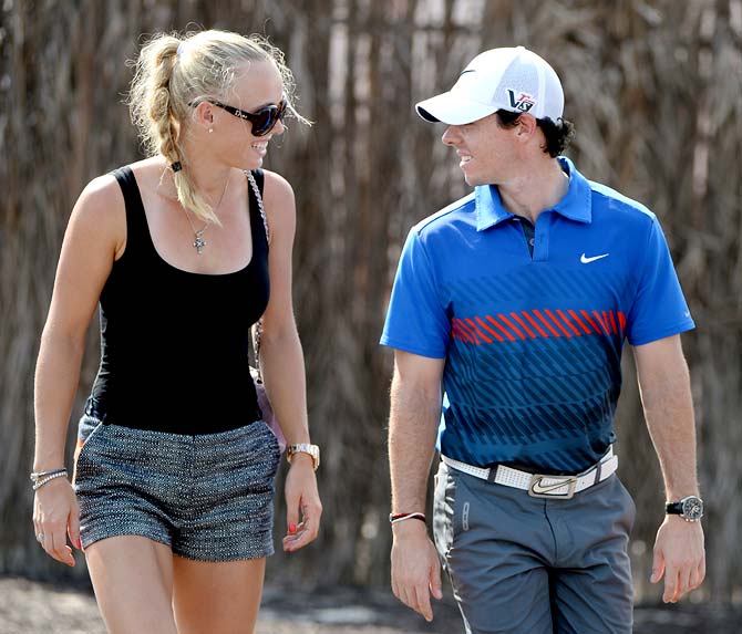 Rory McIlroy with Caroline Wozniacki 