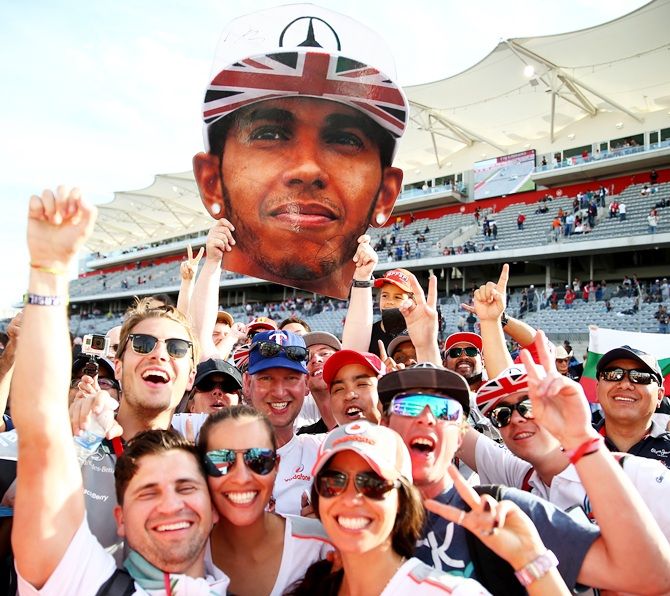 Fans of Lewis Hamilton 
