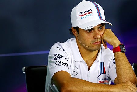 Felipe Massa of Brazil and Williams looks on during a press conference during previews ahead of the Russian Formula One Grand Prix at Sochi Autodrom