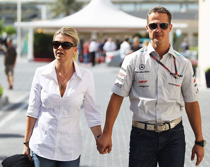 Michael Schumacher with his wife Corinna