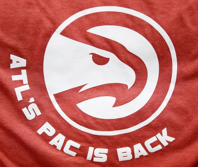 The Atlanta Hawks introduced their secondary logo on t-shirts