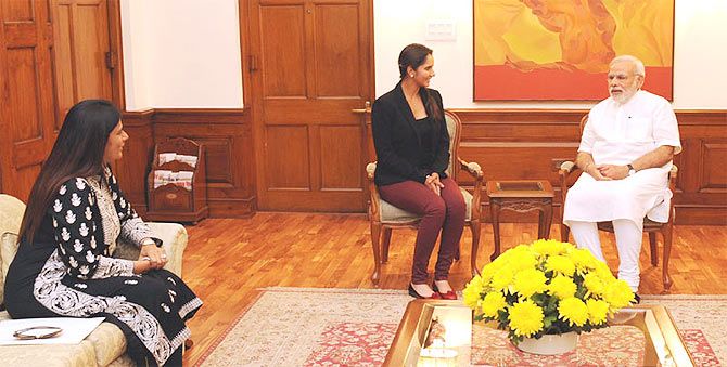 Sania Mirza meets PM Narendra Modi