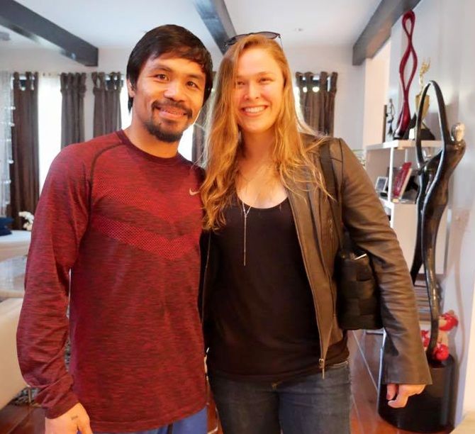  Ronda Rousey with Manny Pacquiao 