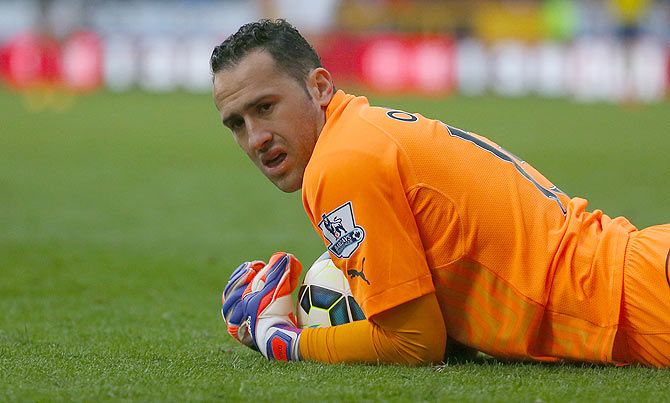Arsenal keeper David Ospina during the EngliSH Premier League match against Burnley at Turf Moor on Saturday