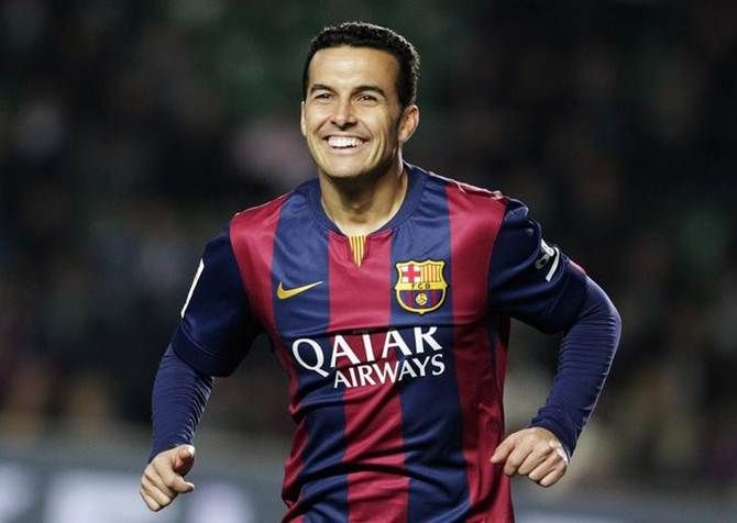 Barcelona's soccer player Pedro Rodriguez