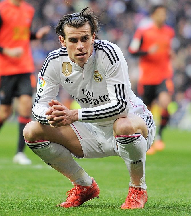 Gareth Bale of Real Madrid reacts