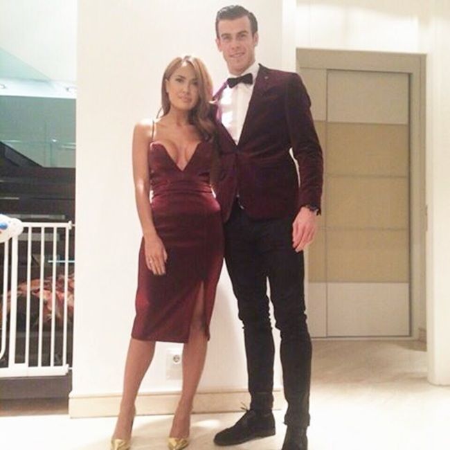 Gareth Bale with his wife