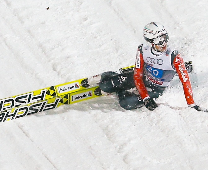 (Picture for representational purpose only) Simon Ammann of Switzerland during the FIS Ski Jumping World Cup