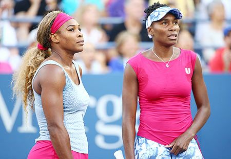 Serena Williams (left) and Venus Williams of the United States