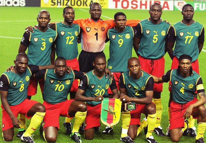 Cameroon team group taken before the FIFA World Cup Finals 2002 Group E match