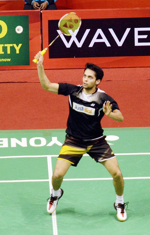 Indian shuttler Parupalli Kashyap during the semi-final of the Syed Modi International Badminton tournament in Lucknow on Saturday