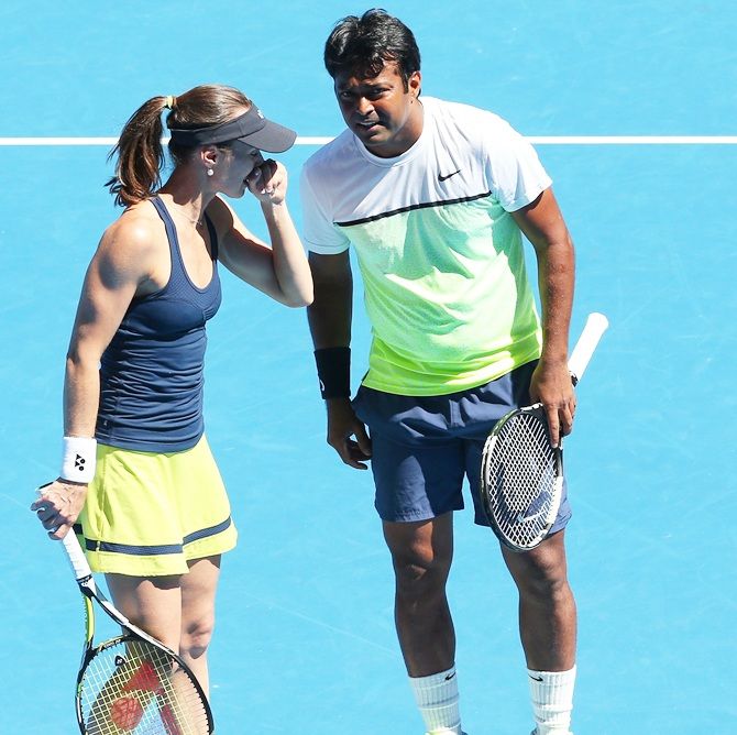 Leander Paes and his Swiss partner Martina Hingis