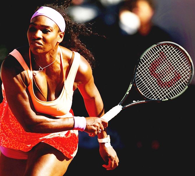  USA's Serena Williams in action