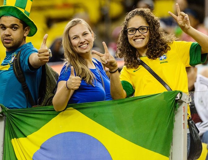Fans enjoy the atmosphere prior to the 2015 FIFA Women's World Cup
