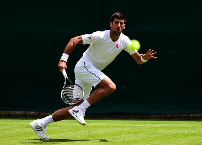 Novak Djokovic of Serbia