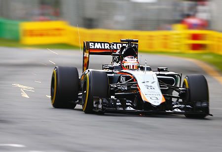 Nico Hulkenberg of Germany and Force India drives during final practice for the Australian Formula One Grand Prix at Albert Park on Saturday