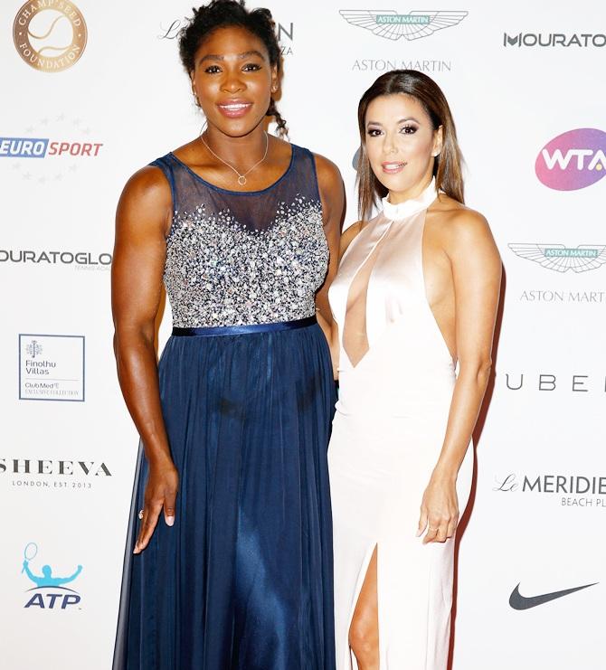 PHOTOS: Tennis stars Serena, Caroline party with Eva Longoria - Rediff