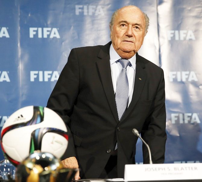 The FIFA President Joseph S Blatter