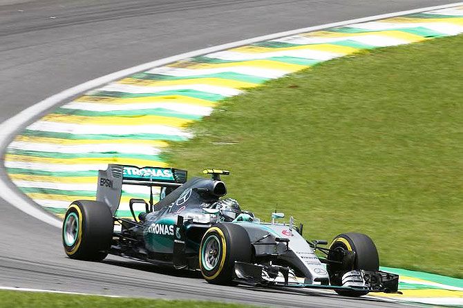 Mercedes' Nico Rosberg during practice