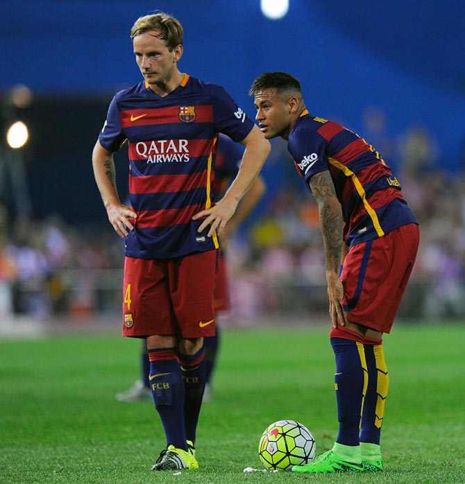 Neymar and Ivan Rakitic 