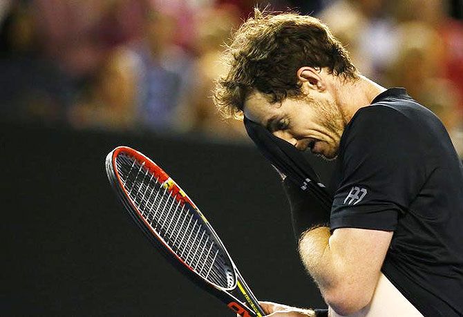 Andy Murray reacts during his final