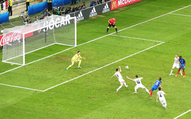 France's Dimitri Payet nets the winning goal against Albania