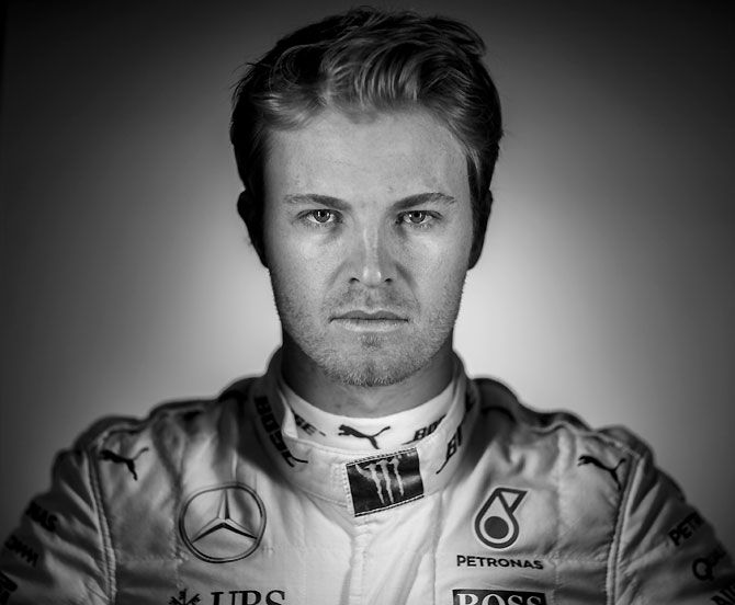 Mercedes GP's German driver Nico Rosberg poses for a portrait during F1 winter testing at Circuit de Catalunya in Montmelo, Spain