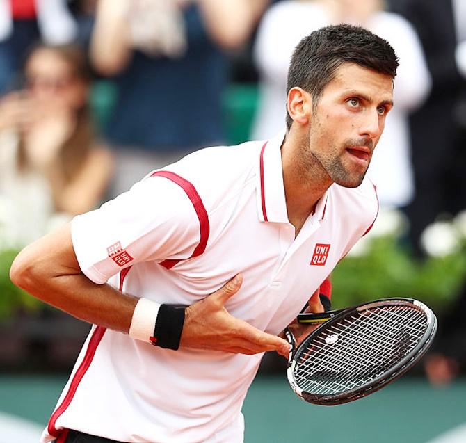 Novak Djokovic of Serbia