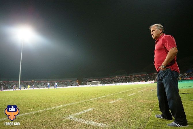FC Goa manager Zico looks on